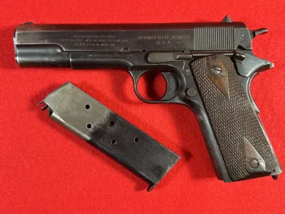 1915 WWI Springfield Armory US Army M1911 45 ACP Pistol Current Bid $2,725.00 4d 8h | 3 Bids