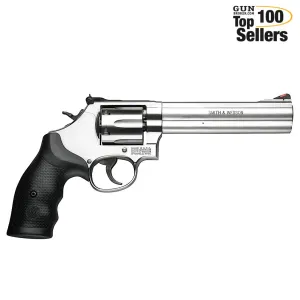 S&W 686 357 Mag,38 Special +P 6in 6rd Satin Stainless Revolver (164224)