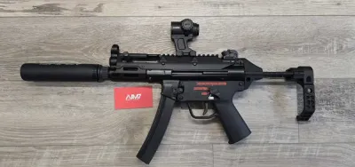 MKE AP5P Navy w/ Rarebreed FRT-RD3, B&T 3-Lug Suppressor & Prism scope
