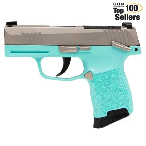 SIG SAUER P365-380 3.1in 2x10rd Mags Robin's Egg Blue Pistol 365-380-REB-MS
