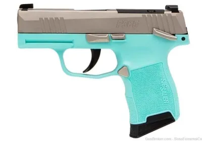 Sig Sauer P365 .380 ACP Semi-Auto Pistol 3.1" Nkl/Turquoise 365-380-REB-MS