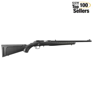 RUGER American Rimfire 22LR 18in Threaded 10rd Black Synth Stock Rifle 8305