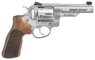 RUGER GP100 357MAG 4.2in. FS - MATCH SS HOGUE STIPPLED HRWD