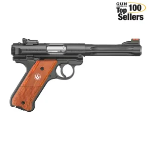 RUGER Mark IV 22LR 5.5in 10rd Checkered Laminate Single-Action Pistol 40177