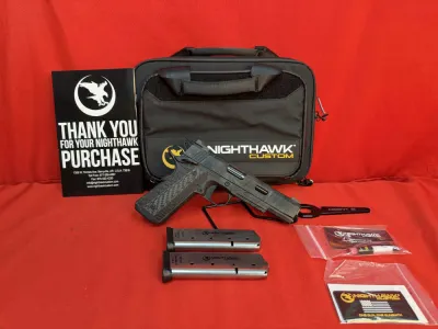 Nighthawk Custom AGENT 2 .45 ACP 8+1 5" Carbon Fiber Grips w/ Build List