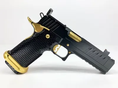 MPA DS9-TC HYBRID 4.6" COMP 9MM PISTOL BLACK & GOLD (DS9HYB-TC)