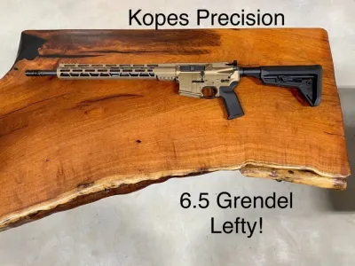 Kopes Precision 6.5 Grendel AR Rifle, Left Hand Burnt Bronze