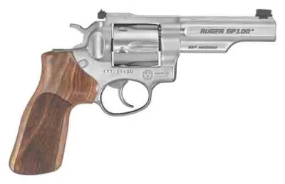 RUGER GP100 357MAG 4.2in. ADJ. - MATCH SS HOGUE STIPPLED HRWD