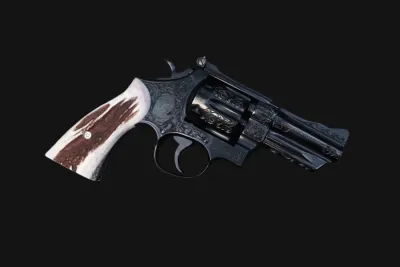 Master Engraved Smith & Wesson 27-2 Revolver .357 Mag 3.5" w/Stag Grips
