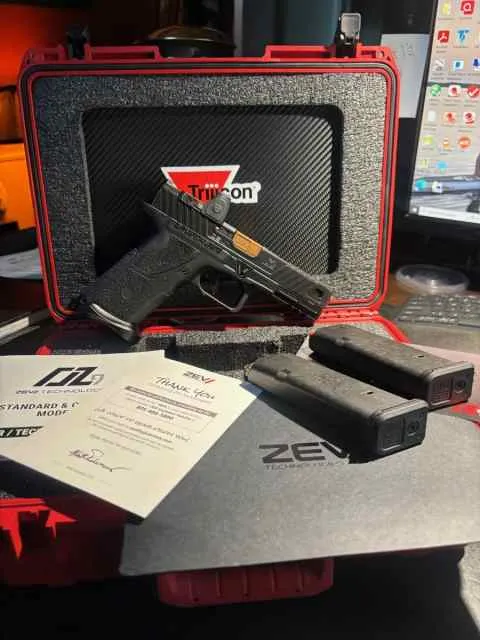 ZEV MODEL OZ-9MM with Trijicom red dot for sale in Fort Worth Texas