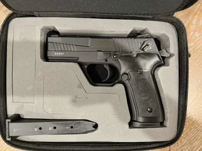 DSA TRUSHOT - 9mm semi-automatic pistol with full aluminum frame, and 14+1R