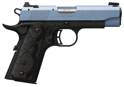 Browning 051898490 1911 Black Label Compact Frame 22 LR 10+1, 3.63in. Matt