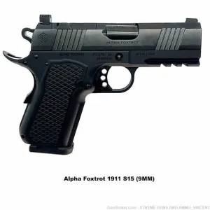 ALPHA FOXTROT 1911 S15 9MM OPTIC READY DLC BARREL