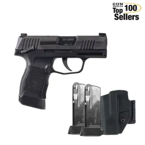 SIG SAUER TacPac P365 9mm 3.1in Bk X-Ray 3 Pistol w/Holster& 3x 12rd Mags