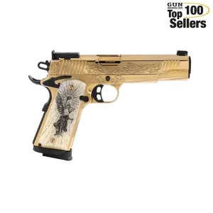GIRSAN MC1911 Gold Lux 38 Super 5in 9rd Gold Single-Action Pistol (391093)