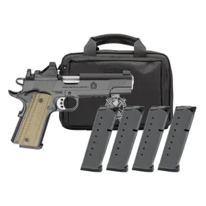 SPRINGFIELD ARMORY 1911 Operator AOS Gear Pac 9mm 5in 4x9rd Black SA Pistol