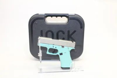 Glock 43X 9mm 3.41" Tiffany Blue Slimline Pistol 10+1 Original Box Used
