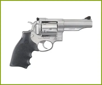 RUGER REDHAWK 44 REM MAG 4.2in. - STAINLESS RUBBER ADJUSTABLE
