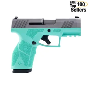 TAURUS GX2 9mm 3.38in 2x13rd Cyan/Stainless Semi-Auto Pistol (1-GX2939C)