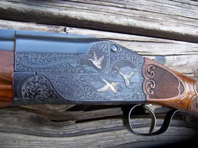 Rare, One-of-a-Kind, Kolouch-Engraved Ithaca Flues Grade 4 SBT, 1920