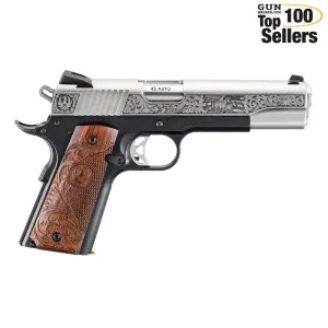 RUGER SR1911 45 ACP 5in 8rd Stainless Steel Western Engraved Pistol (16706)