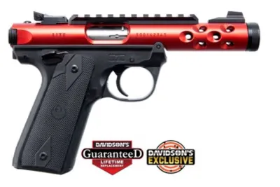 Ruger Mark IV 22/45 Lite - 22 LR - 4.4" THREADED BARREL -10+1 -Red Anodized