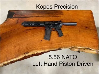 Kopes Precision Left Hand 5.56 NATO Piston Driven Quad Rail 7 1/2"