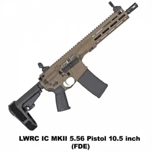 LWRC IC MKII 10.5" 5.56 NATO PISTOL FDE (ICMKIIP5CK10SBA3)