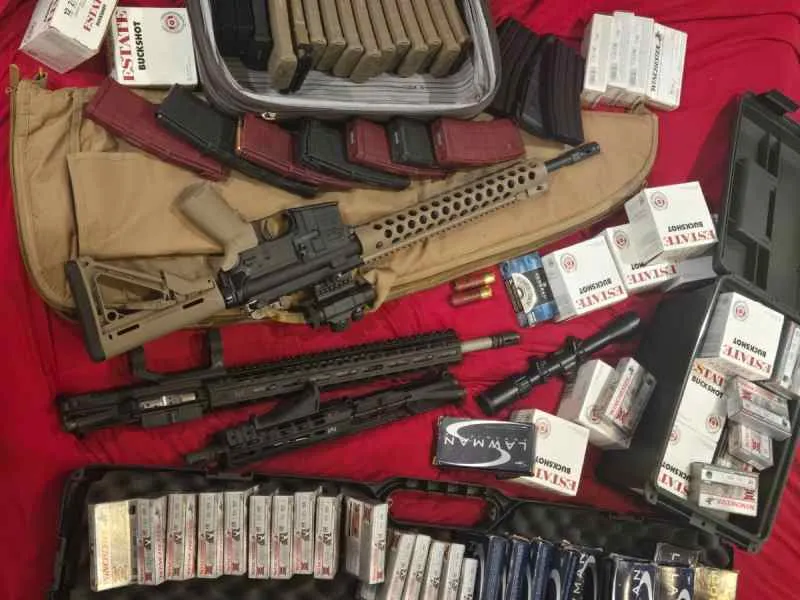 AR15, two AR15 uppers, Sight, Ammo, Cases for sale in Austin Texas
