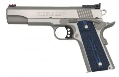 Colt gold cup lite 38 super blued stainless g10 grips
