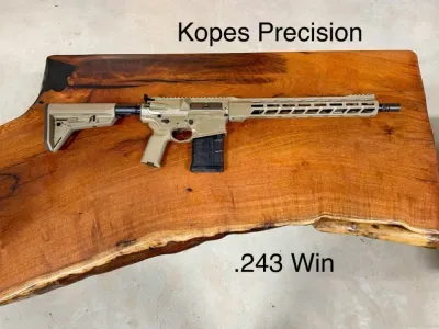 Kopes Precision .243 Win AR 10 Rifle FDE