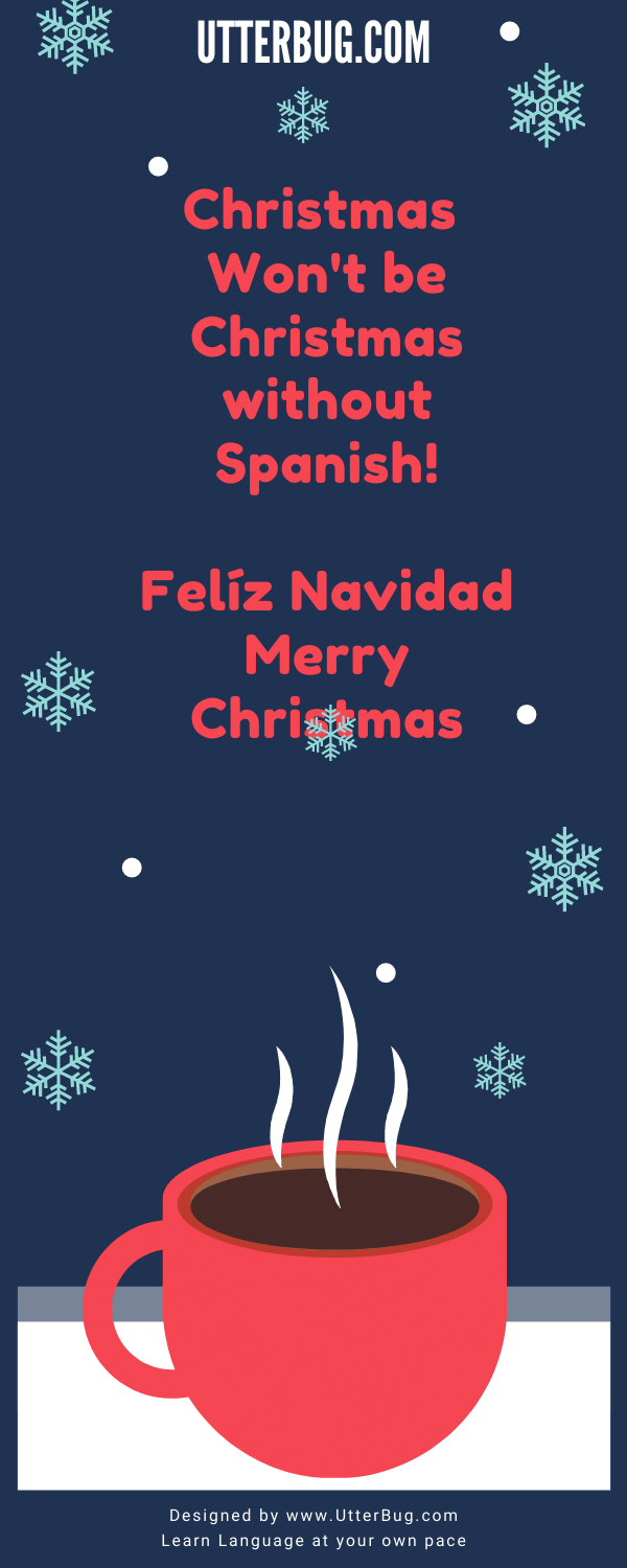 Infographics of Merry Christmas in Spanish