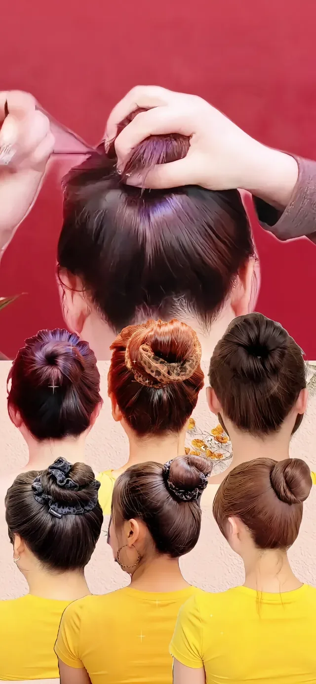 Douyin video: It's too hot, so let's do a high bun hairstyle! by 妮兒梳妆.