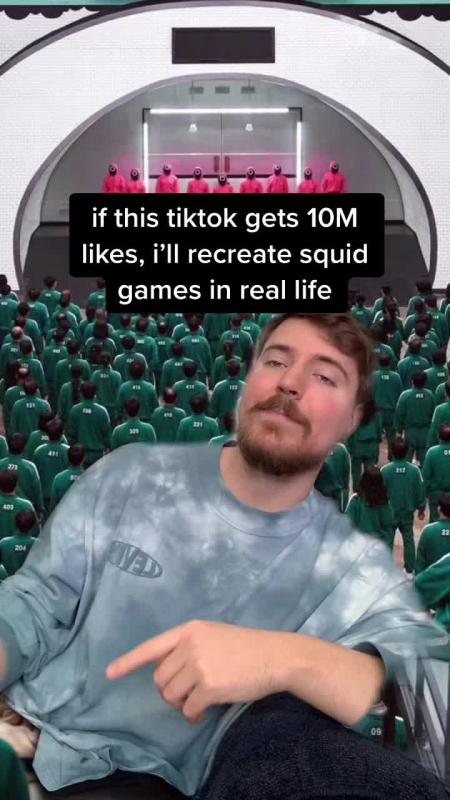 Video de TikTok de @mrbeast con el sonido Squid Game