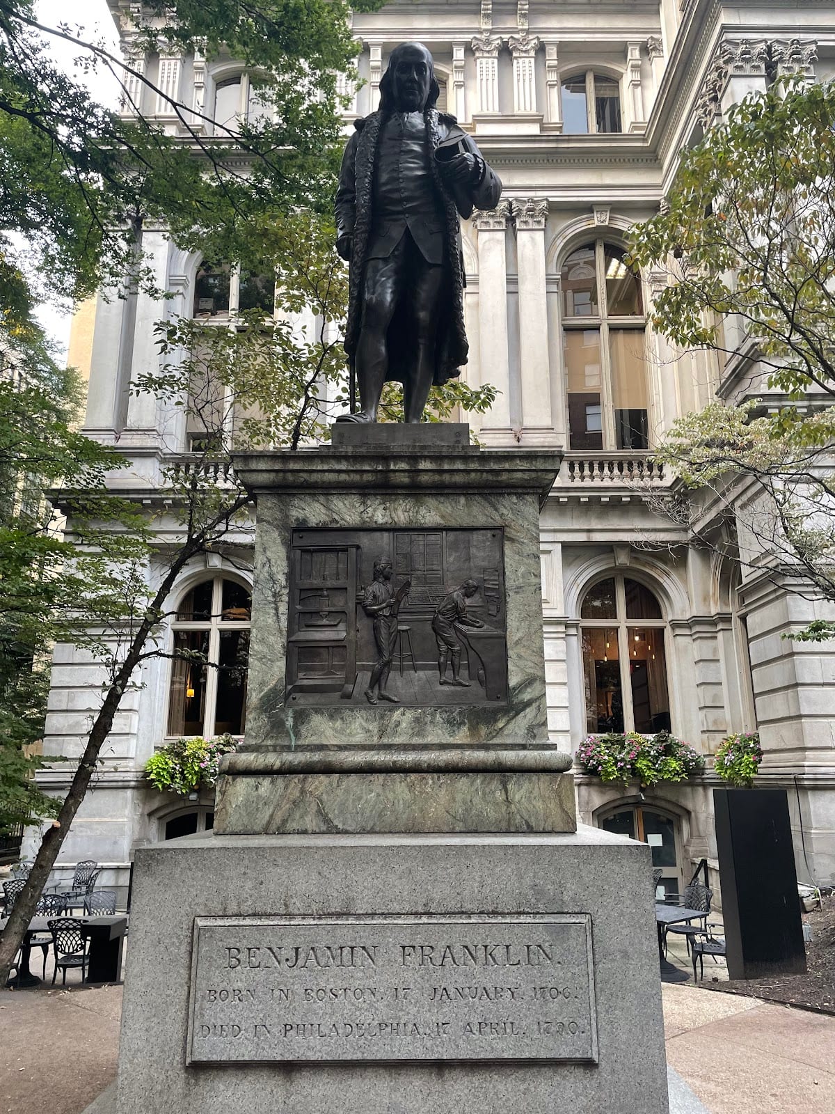 Boston Latin School and Benjamin Franklin Statue