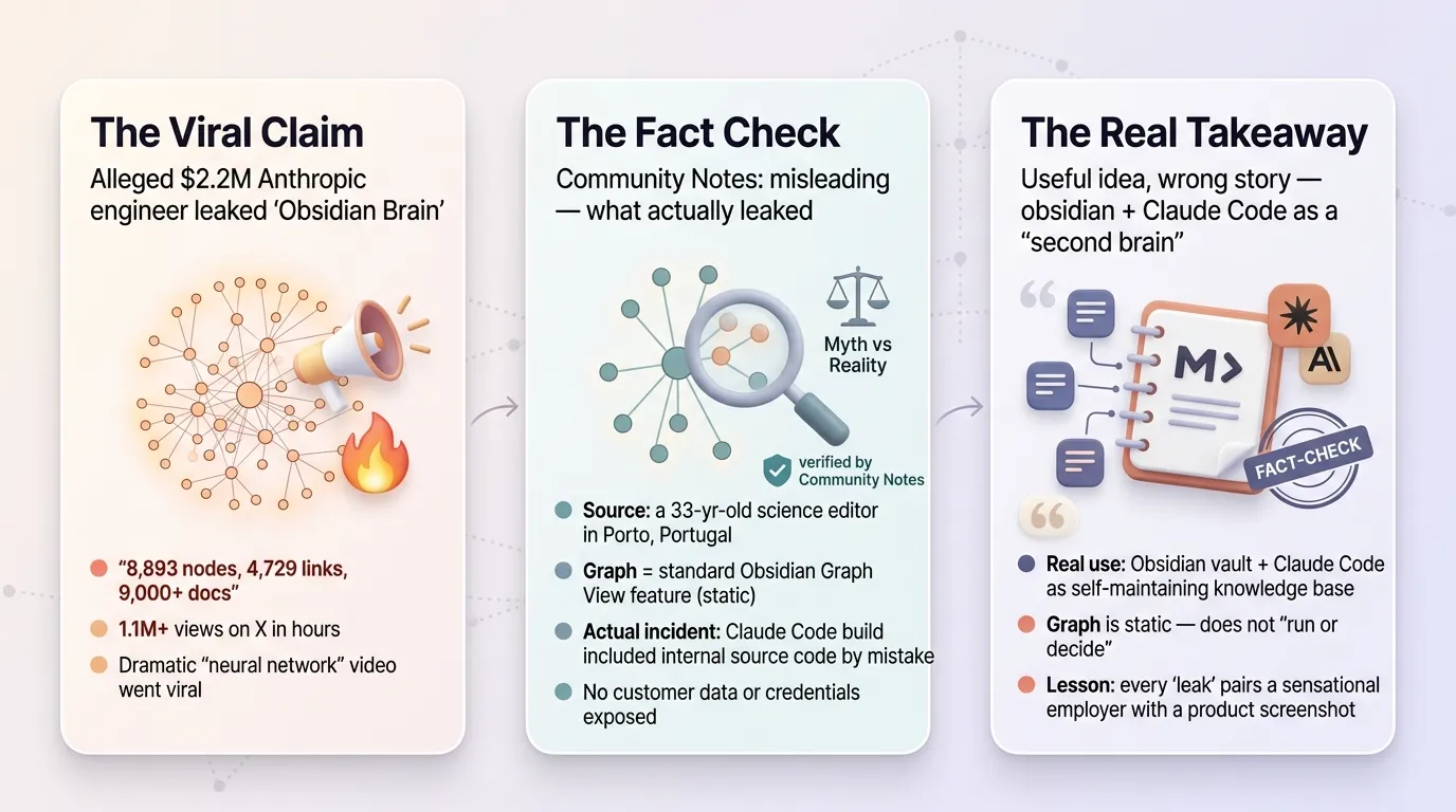 Viral Claim: Anthropic's $2.2M Engineer Leaked the Company's "Obsidian Brain" — Here's the Real Story