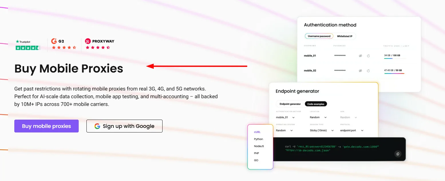 Decodo Coupon Code mobile proxies