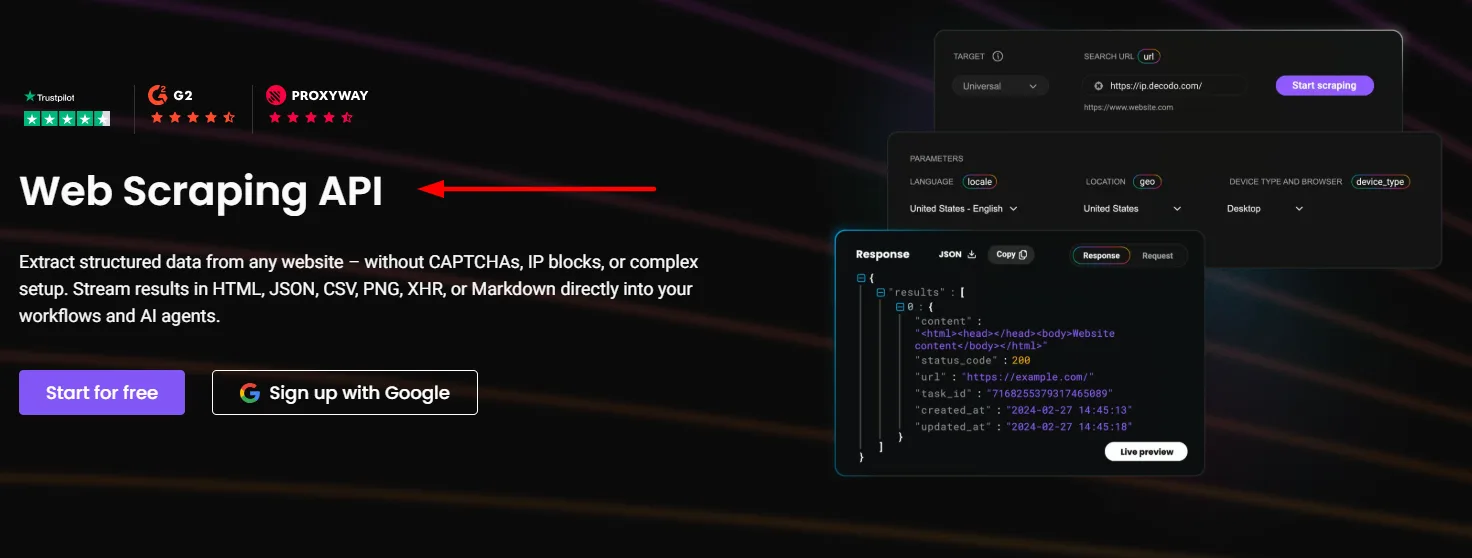 Decodo Coupon Code web scraping API