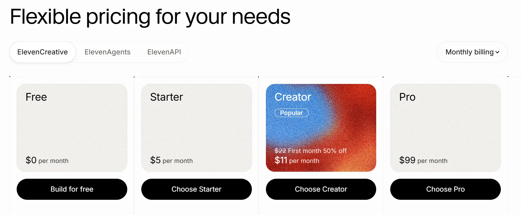 ElevenLabs Pricing Plans 2026 — Full Breakdown