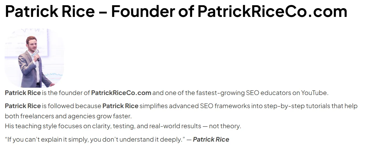 Patrick Rice Patrick Rice
