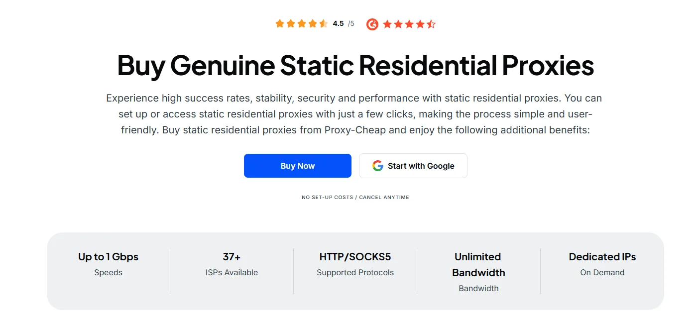 ProxyCheap Coupon Code static