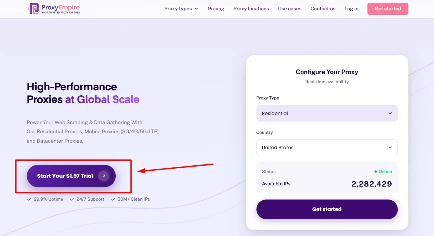 ProxyEmpire Coupon Code start your trial