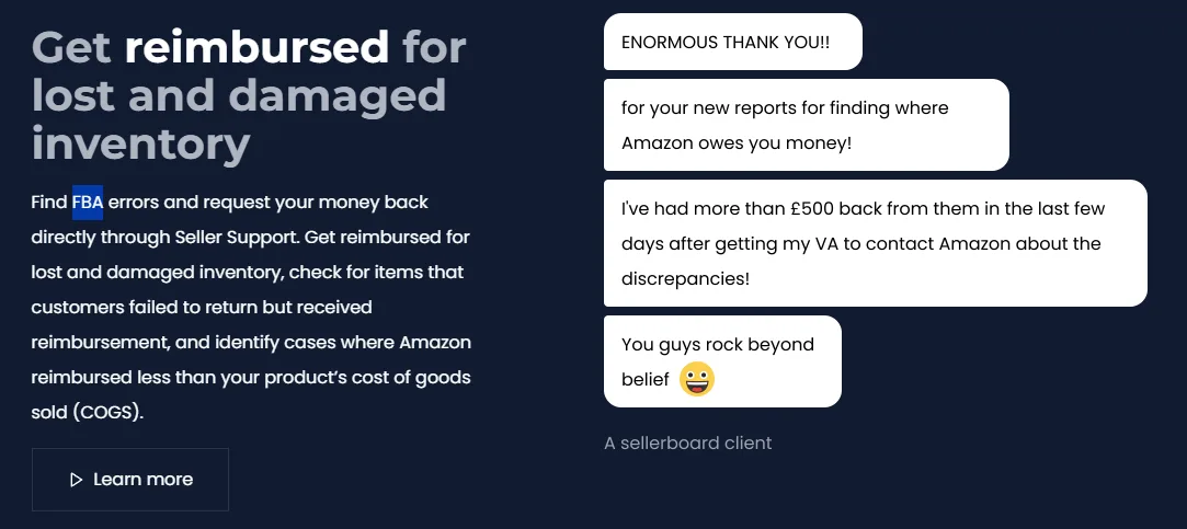 Sellerboard Coupon Code reimbursed