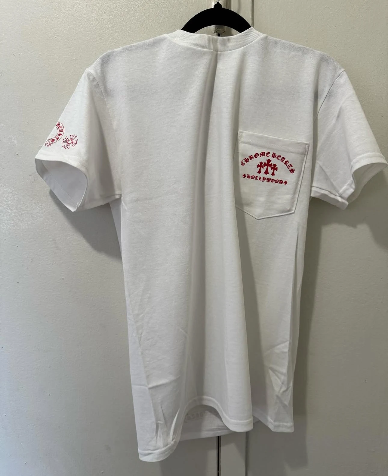 Hollywood White Red Pocket T-Shirt